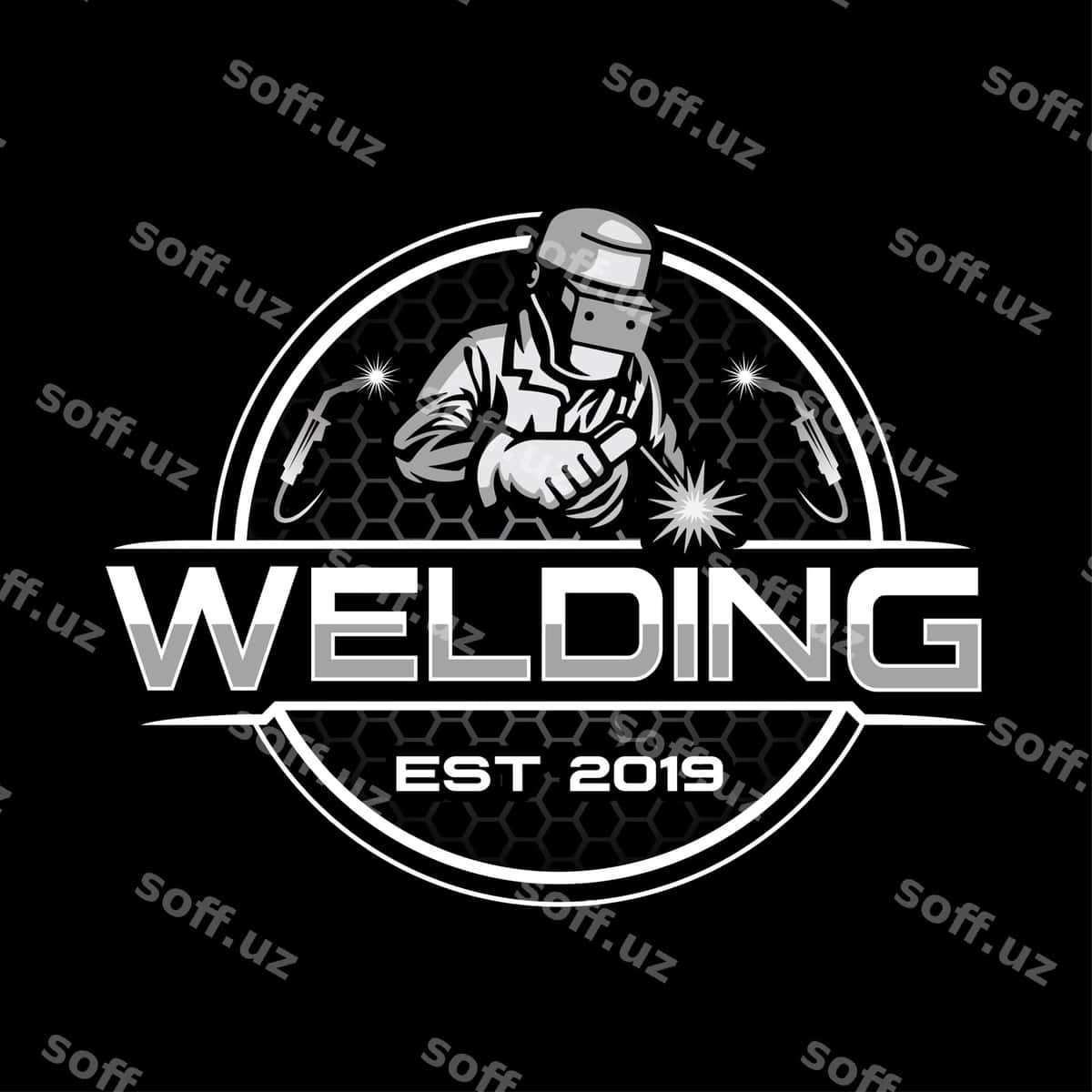 Qazib chiqish logotipi shabloni | Welding logo template 1