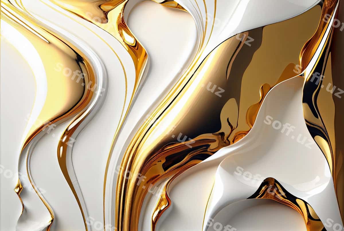 Oq oltin marmar teksturasi | White golden marble texture 1