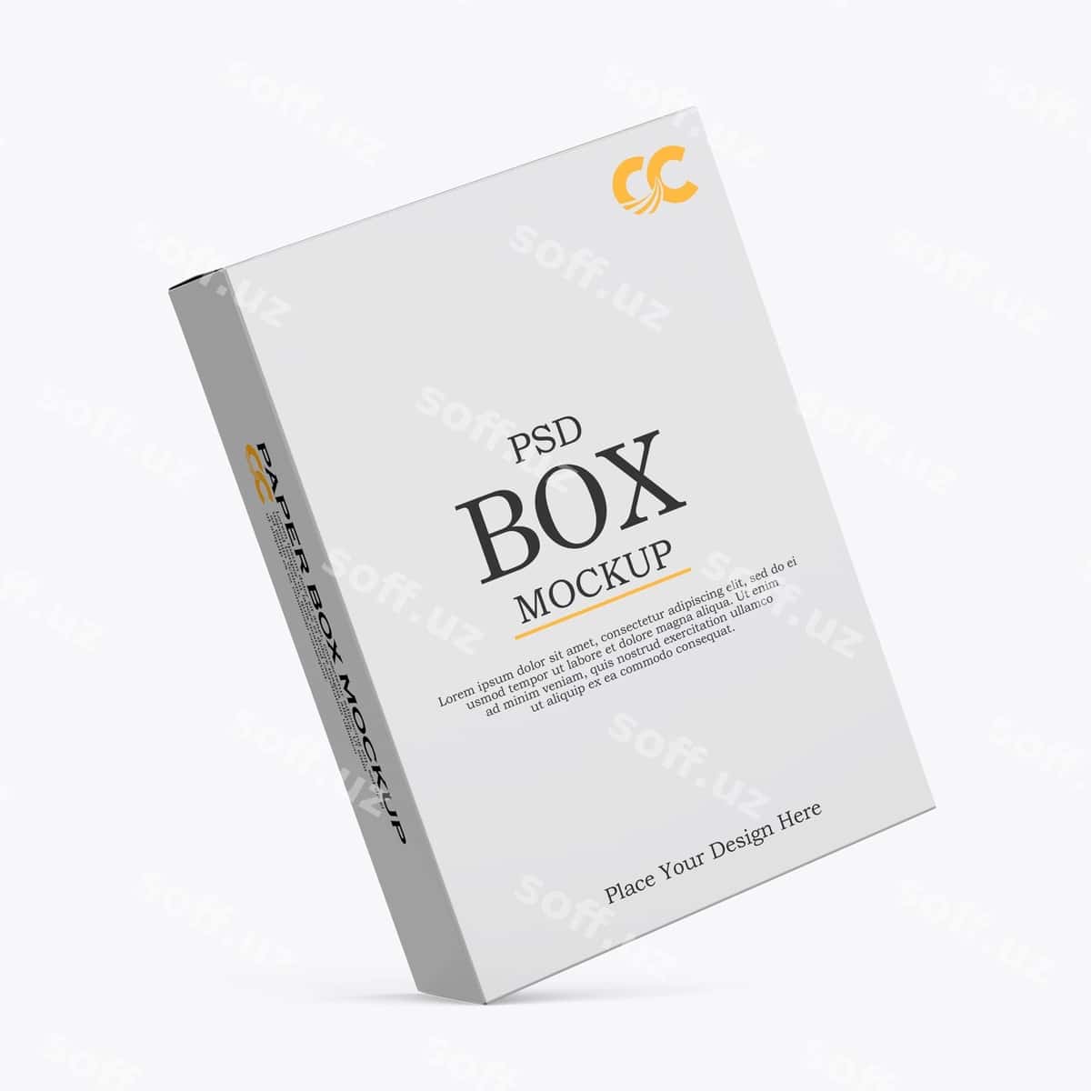 Oq qog'oz qutisi namunasi | White paper box mockup 1