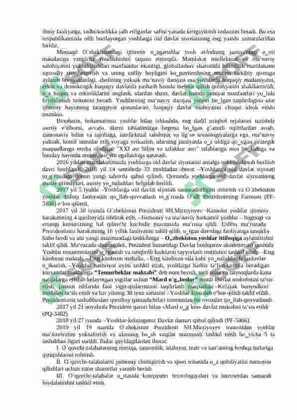 KADRLAR TAYYORLASH VA TA‟LIM SOHASINI ISLOH QILISH. 7
