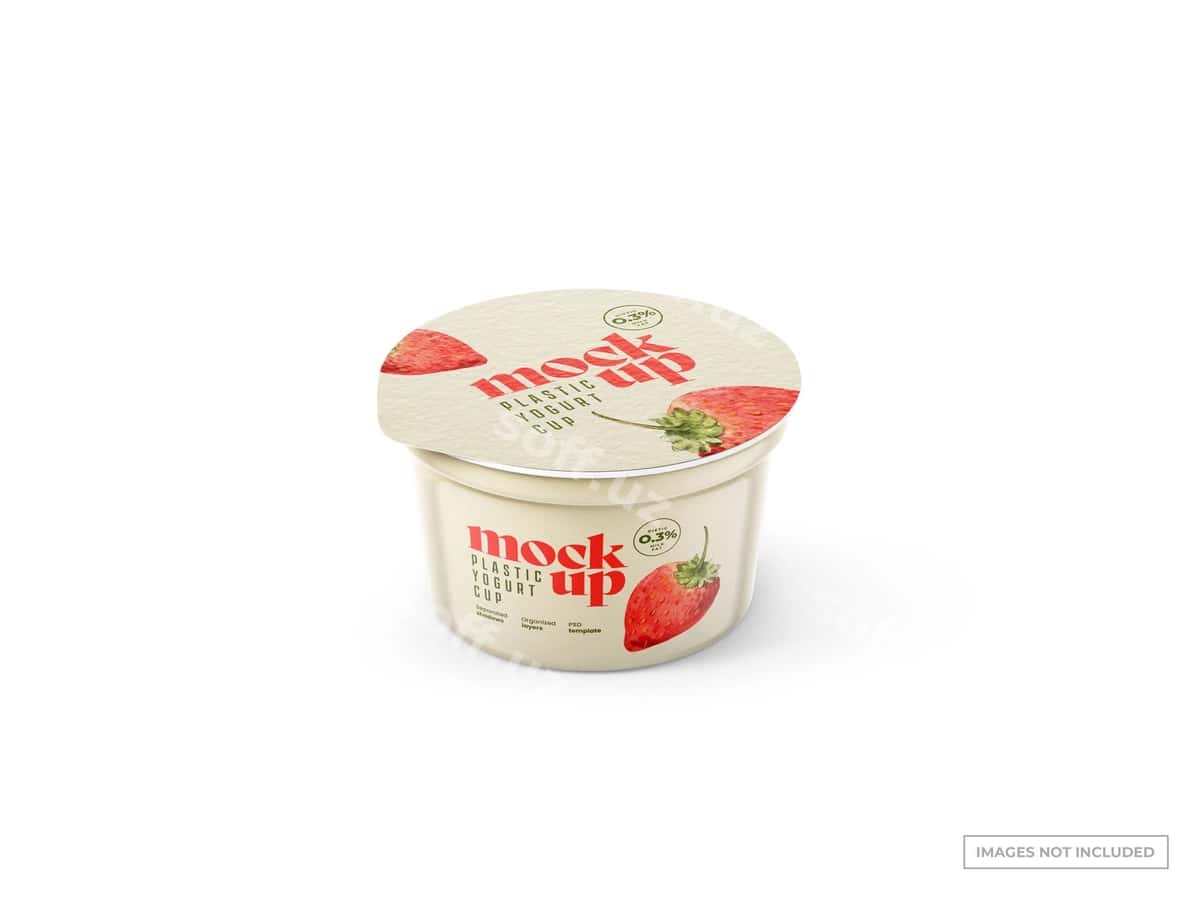 Yogurtni koptokchasining mockup'ı | Yogurt cup mockup 1