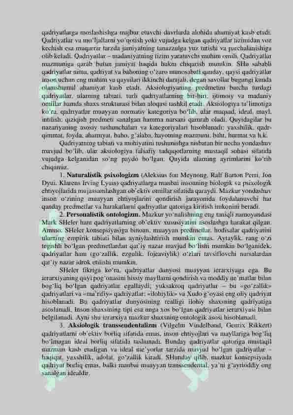 QADRIYATLAR FALSAFASI (AKSIOLOGIYA) 4