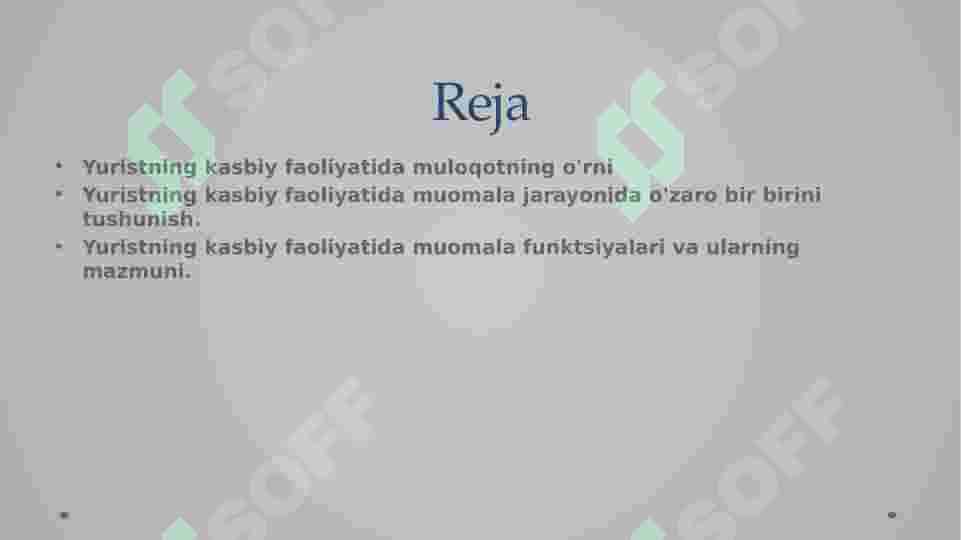 Yuristning kasbiy faoliyatidagi muloqot 2