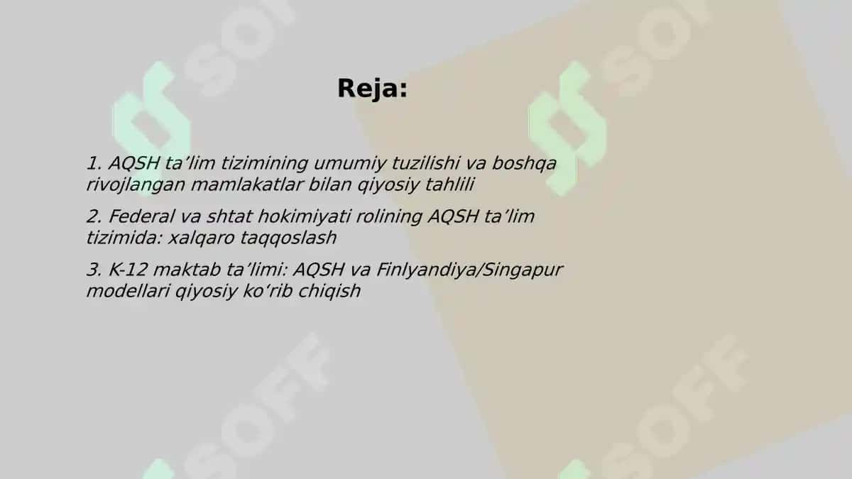 AQSH taʼlim tizimining qiyosiy tahlili 2