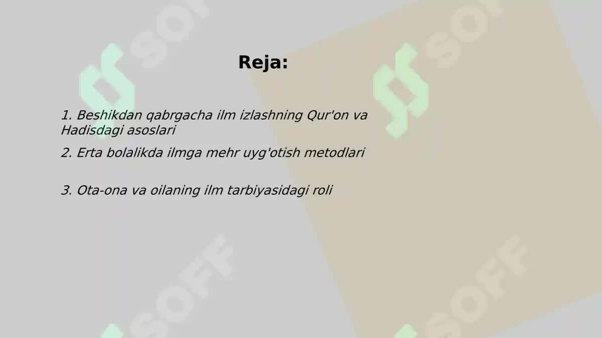 Beshikdan to qabrgacha ilm izla. 2