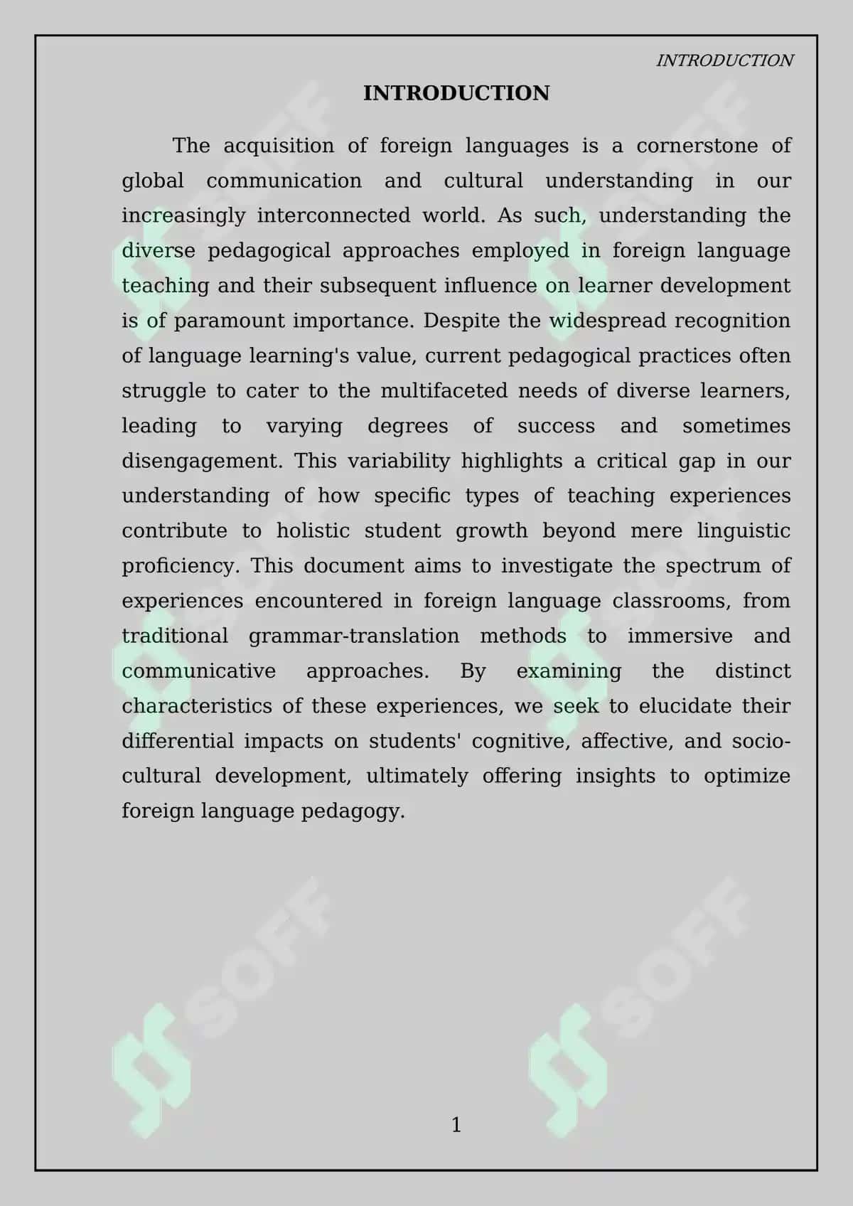 Types of experiences in foreign language teaching and their impact on student's development 3
