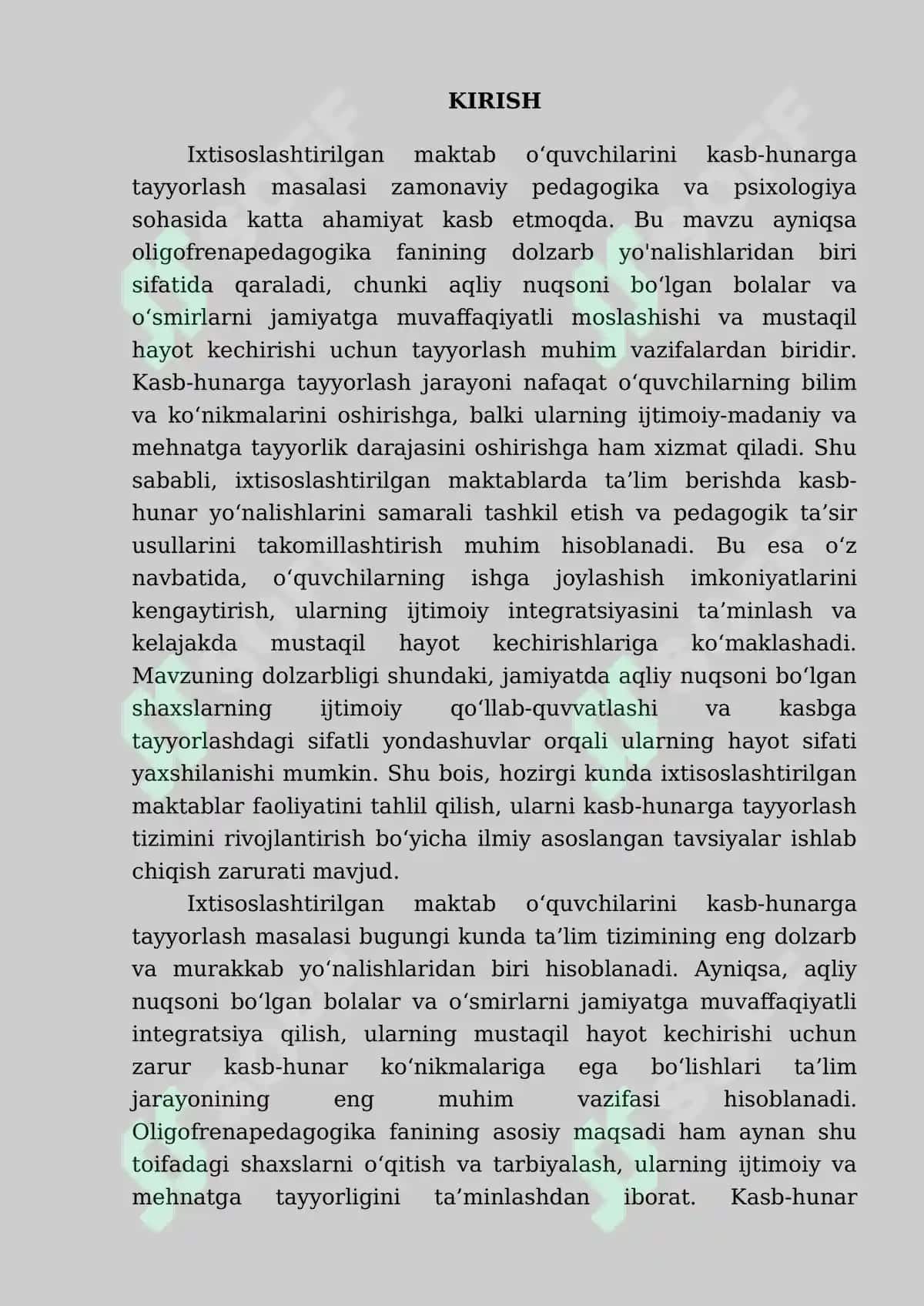 Ixtisoslashtirilgan maktab oʻquvchilarini kasb-hunarga tayyorlash 3