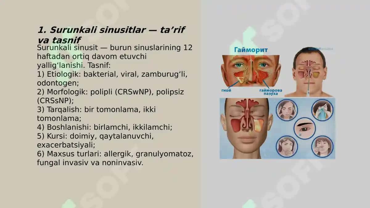 Surunkali sinusitlar, surunkali gaymorit 3