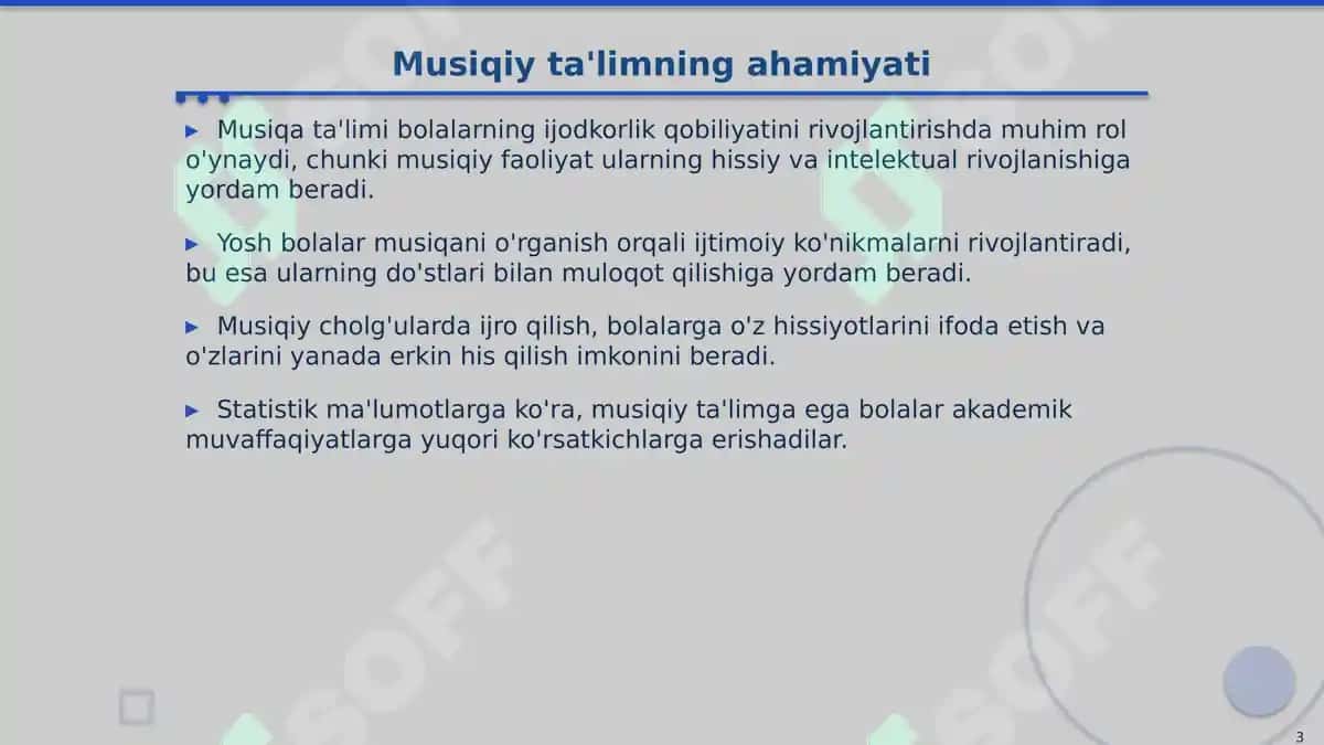 Bolalarni musiqiy cholgʻularda ijroga oʻrgatish 3