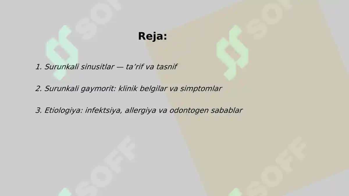 Surunkali sinusitlar, surunkali gaymorit 2