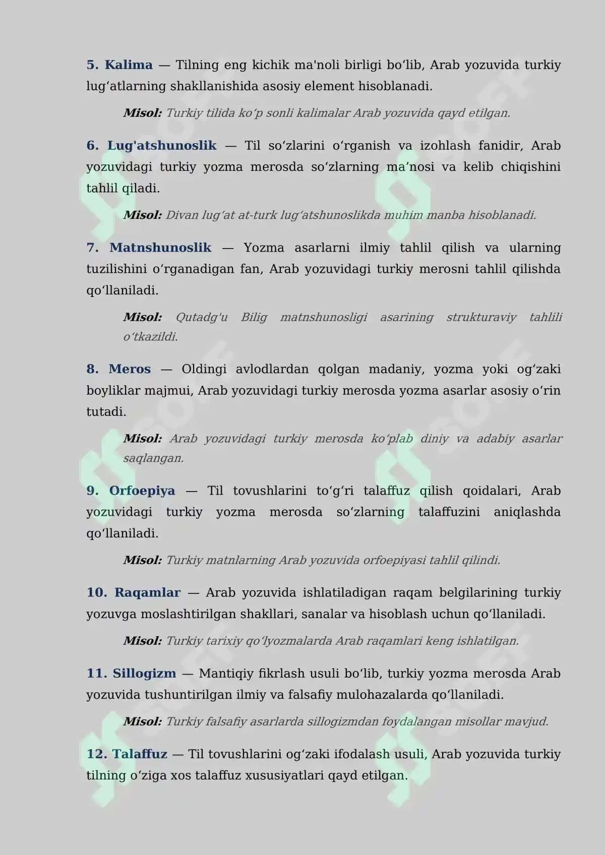 Glossary of Turkish Written Heritage Terms in Arabic Script 2
