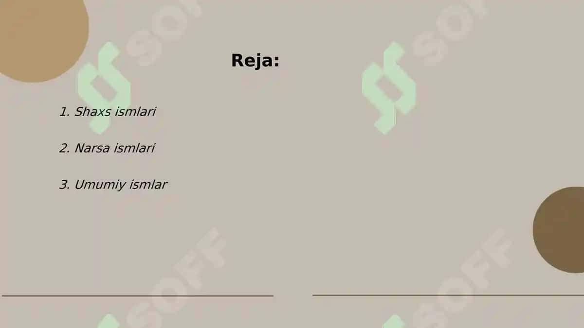 Shaxs va narsaning belgisini bildirgan soʻzlar 2
