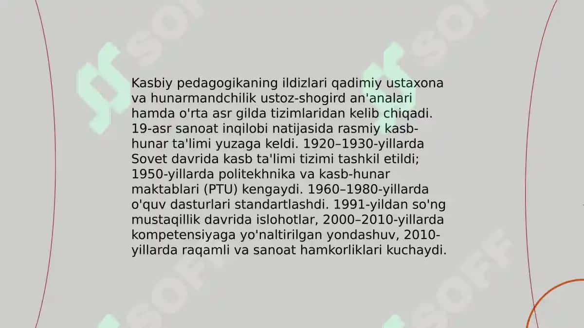 Kasbiy pedagogika fan sifatida 4