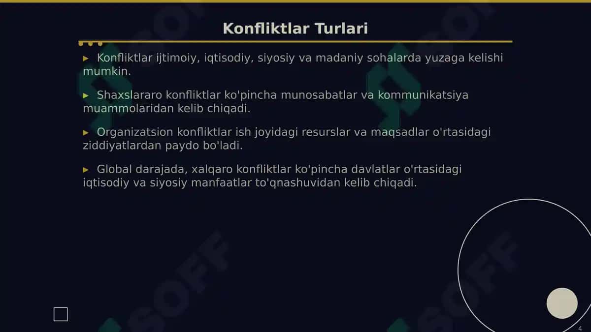 Konflikt Yechimi va Adolatparvarlik Mezonalari 4