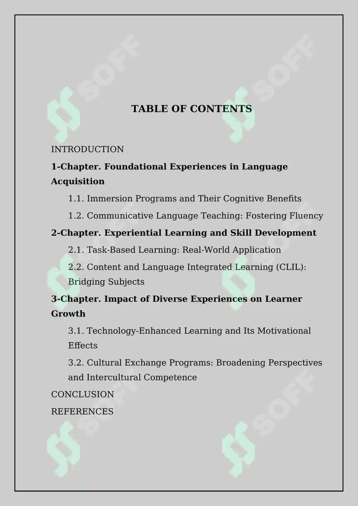 Types of experiences in foreign language teaching and their impact on student's development 2