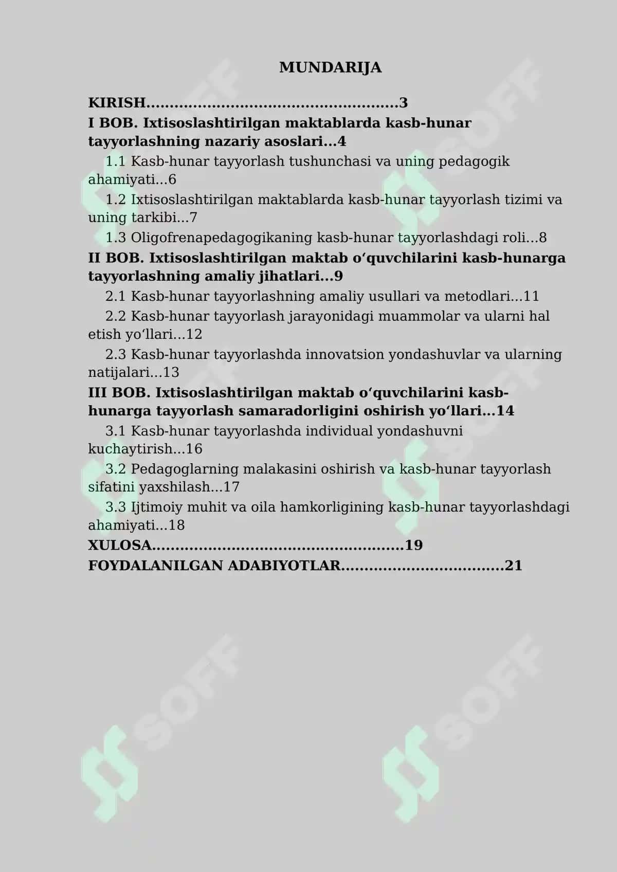 Ixtisoslashtirilgan maktab oʻquvchilarini kasb-hunarga tayyorlash 2