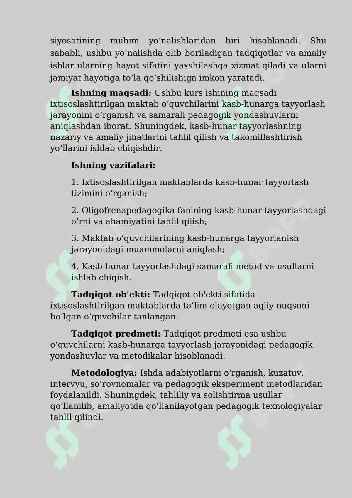 Ixtisoslashtirilgan maktab oʻquvchilarini kasb-hunarga tayyorlash 5