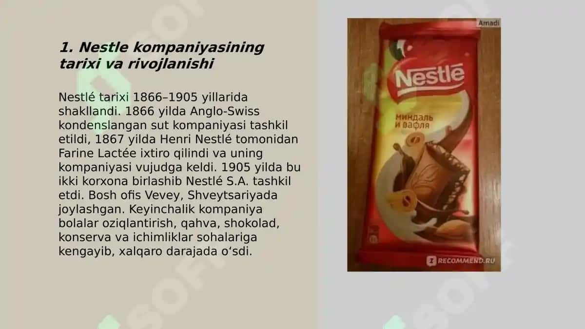 Nestle Kompaniyasi Taqdimoti 3