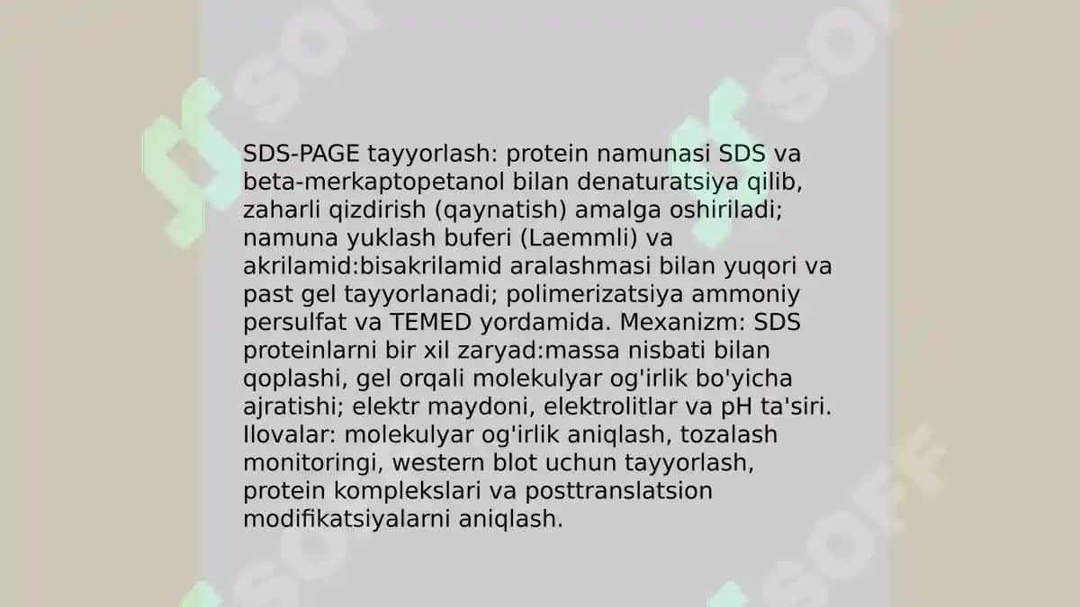 Oqsillarning gel elektroforezi 4