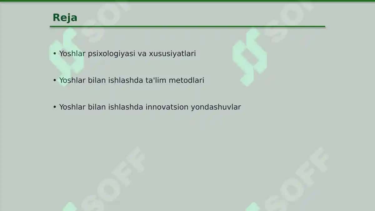 Turli yoshlar bilan ishlash usullari 2