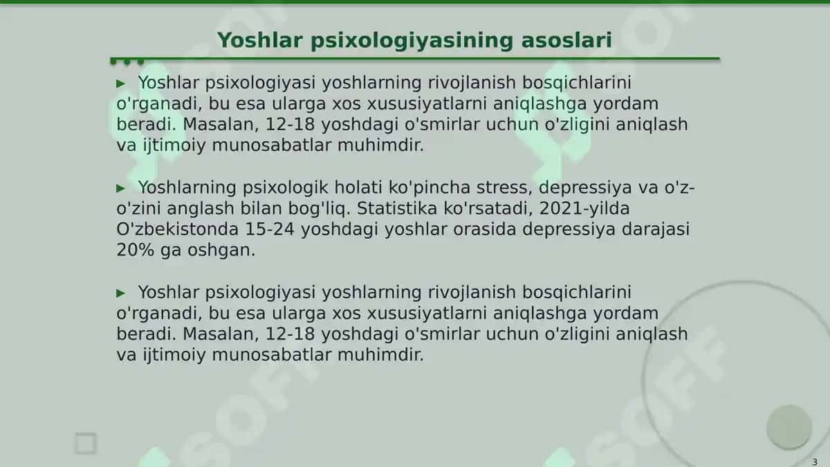 Turli yoshlar bilan ishlash usullari 3