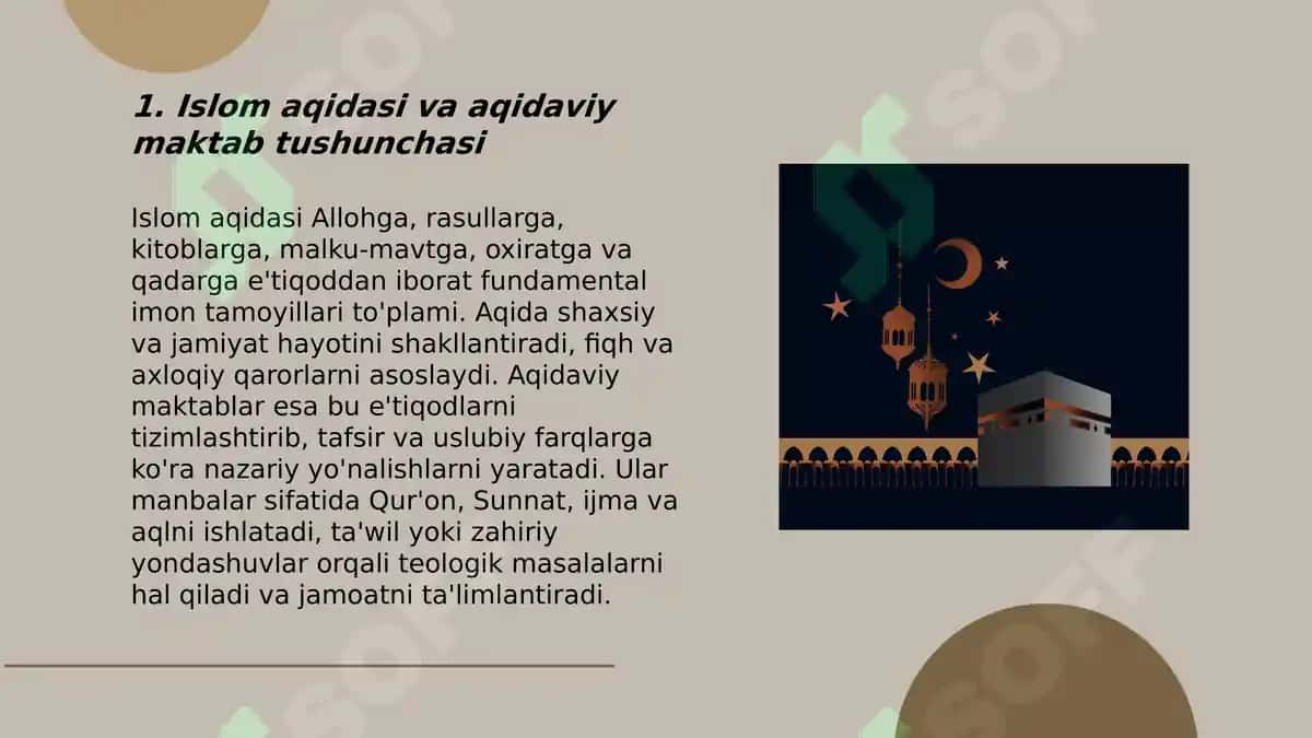 Islom dini aqidaviy maktablari 3