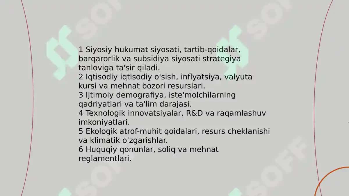 Soha korxonalarida strategik rejalashtirish 6