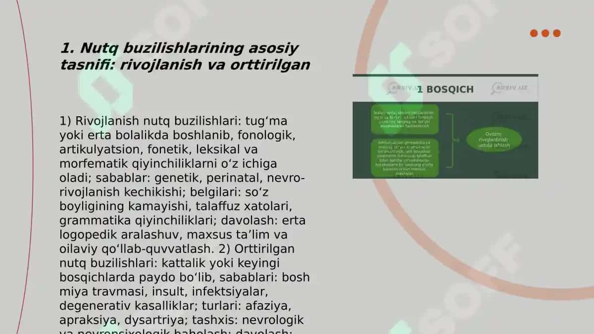 Nutq buzilishlarini tasniflash 3