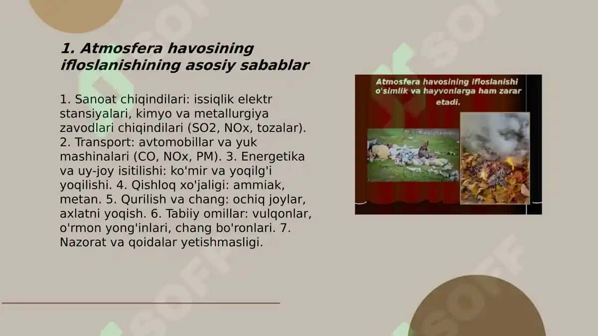 Atmosfera havosining ifloslanishi 3