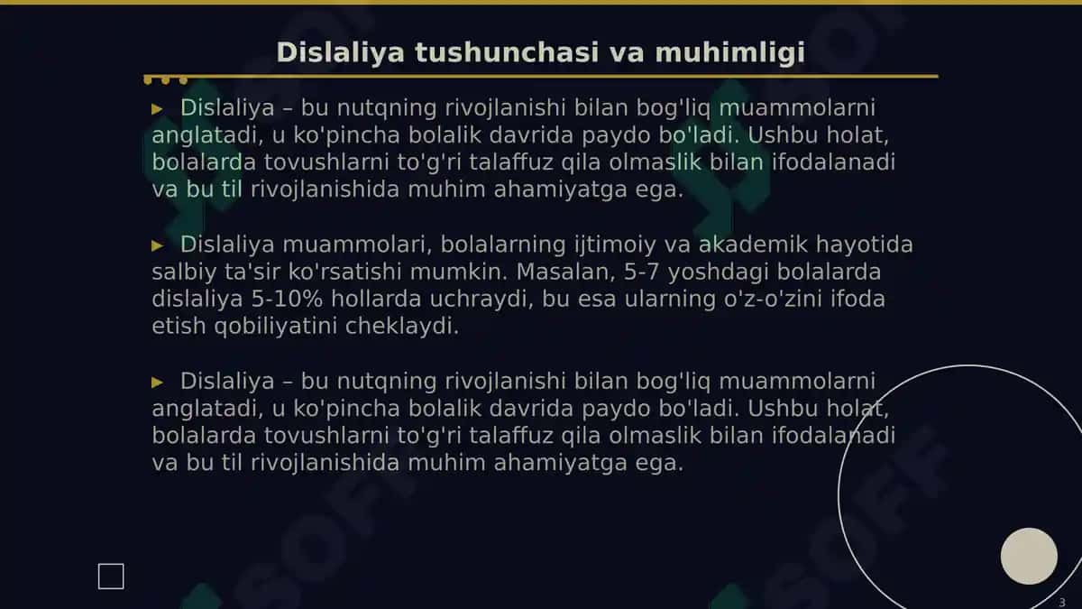 Dislaliyani o'rganish tarixi 3