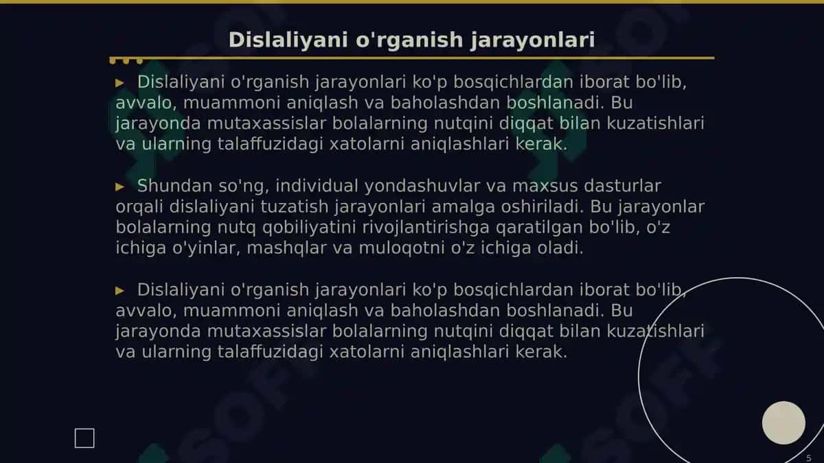 Dislaliyani o'rganish tarixi 5