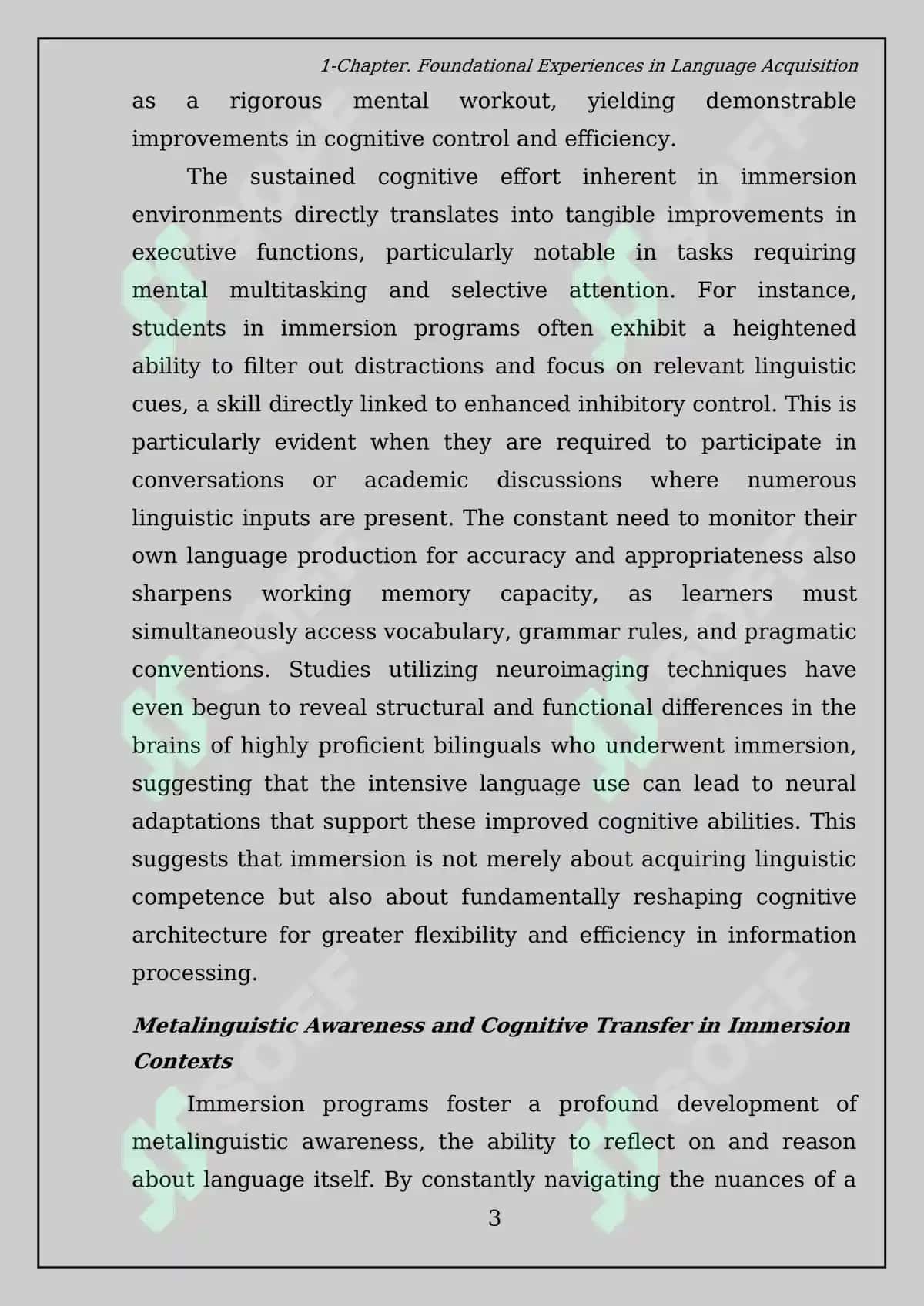 Types of experiences in foreign language teaching and their impact on student's development 5