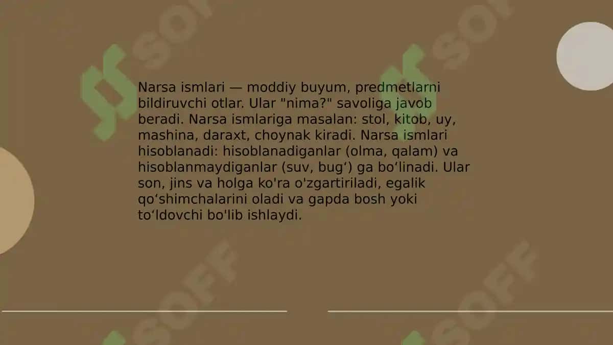 Shaxs va narsaning belgisini bildirgan soʻzlar 4