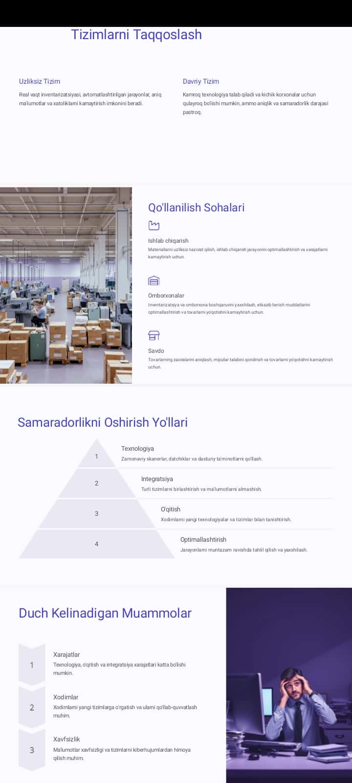 Materiallarni Uzliksiz va Davriy Hisobga Olish Tizimlari