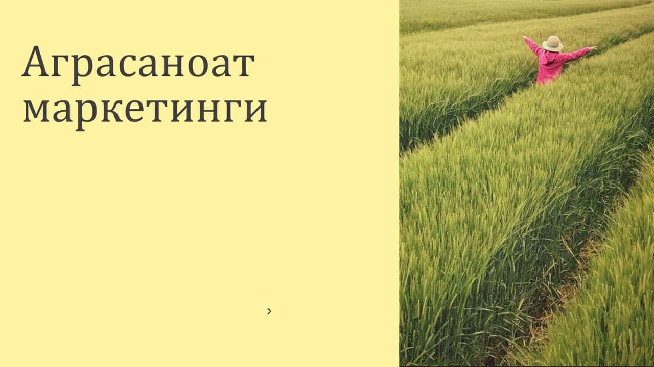 Агросаноат маркетинги