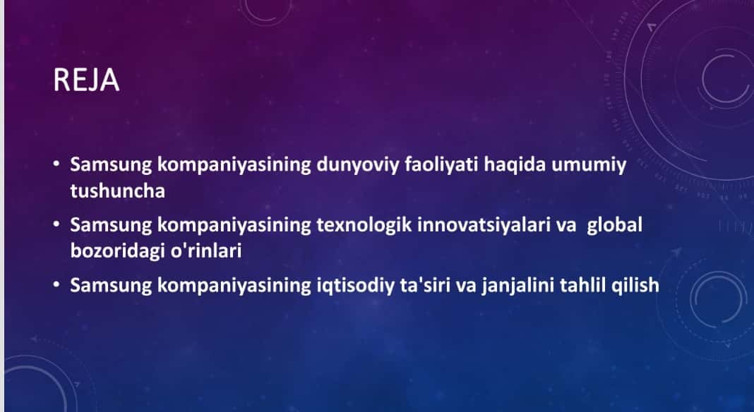 Samsung kompaniyasi haqida