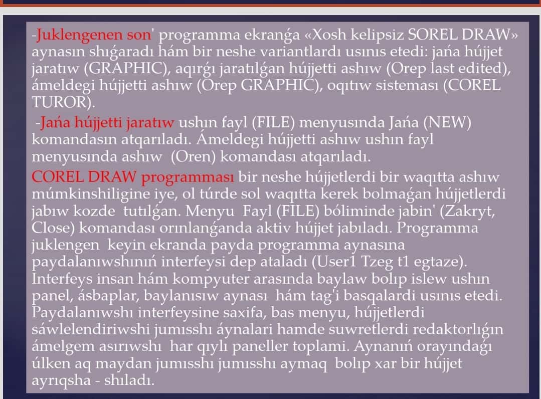 Corel Draw programmasi