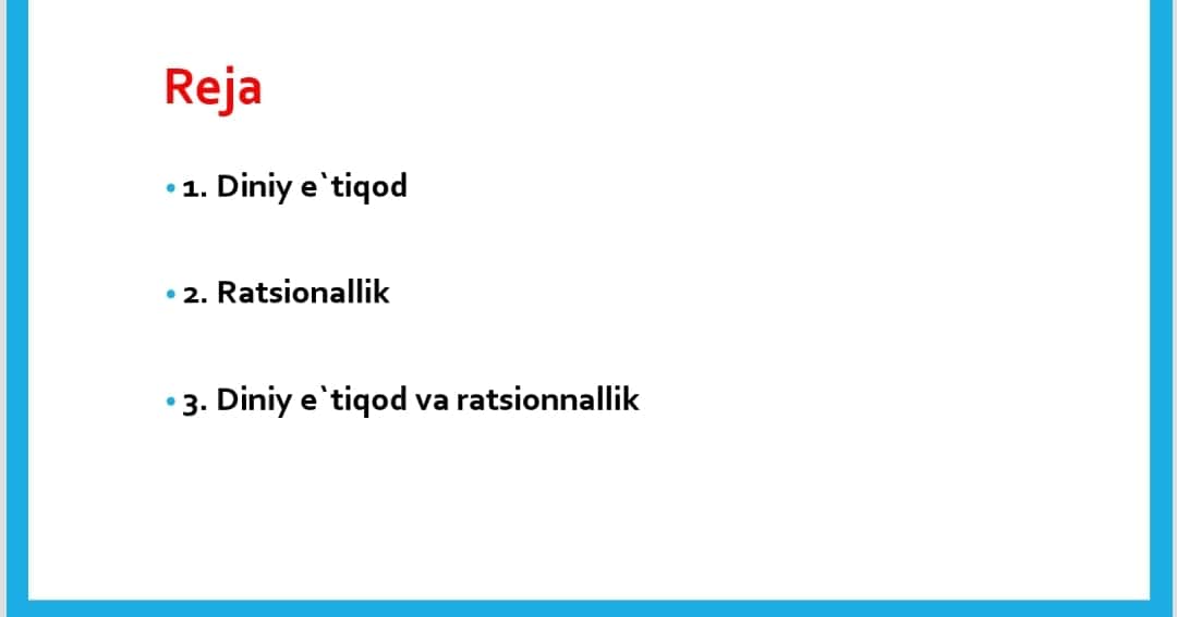 Diniy e’tiqod va ratsionallik