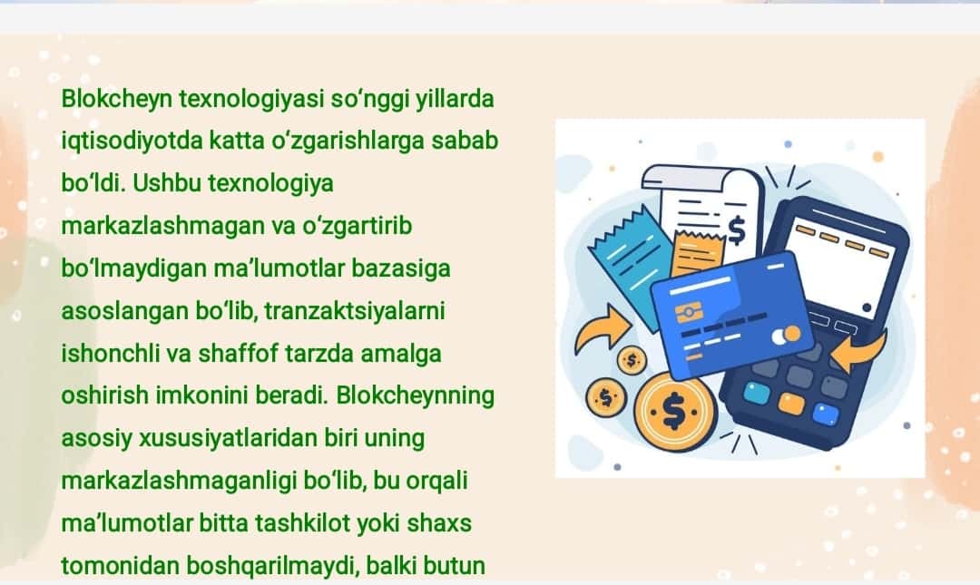 Iqtisodiyotda texnologiyalarning yangi ish yuritish modellari