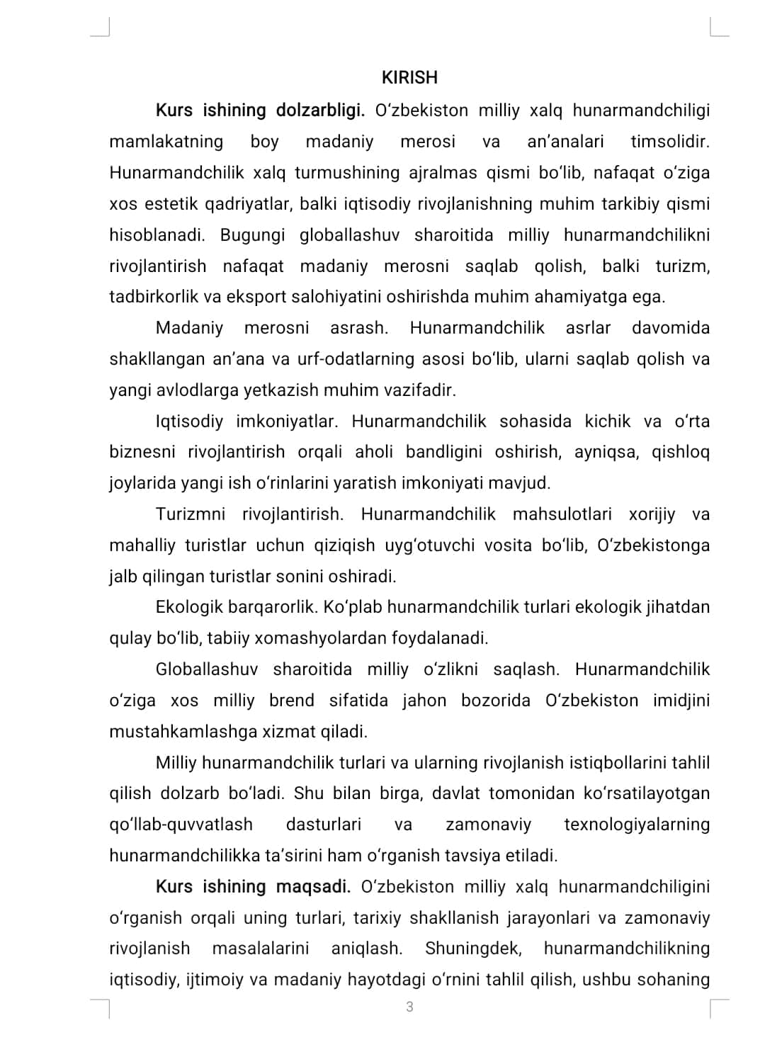 XALQ HUNARMANCHILIGINING TARAQQIYOT BOSQICHLARI RIVOJLANISH ETAPLARI