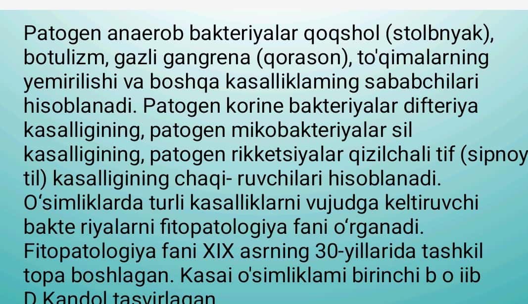 Patogen mikroorganizmlar va ularning xususiyligi
