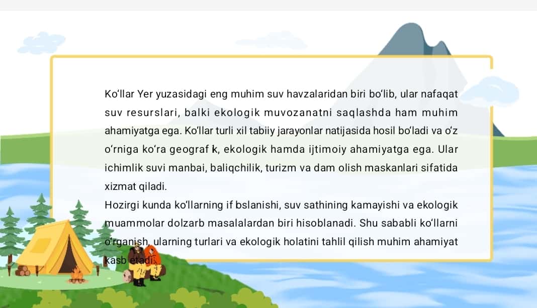 ko`llar va ularning turlari