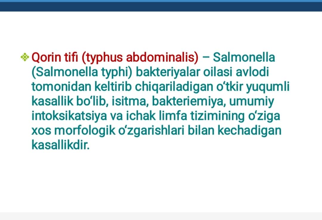 Qorin tifi va paratif