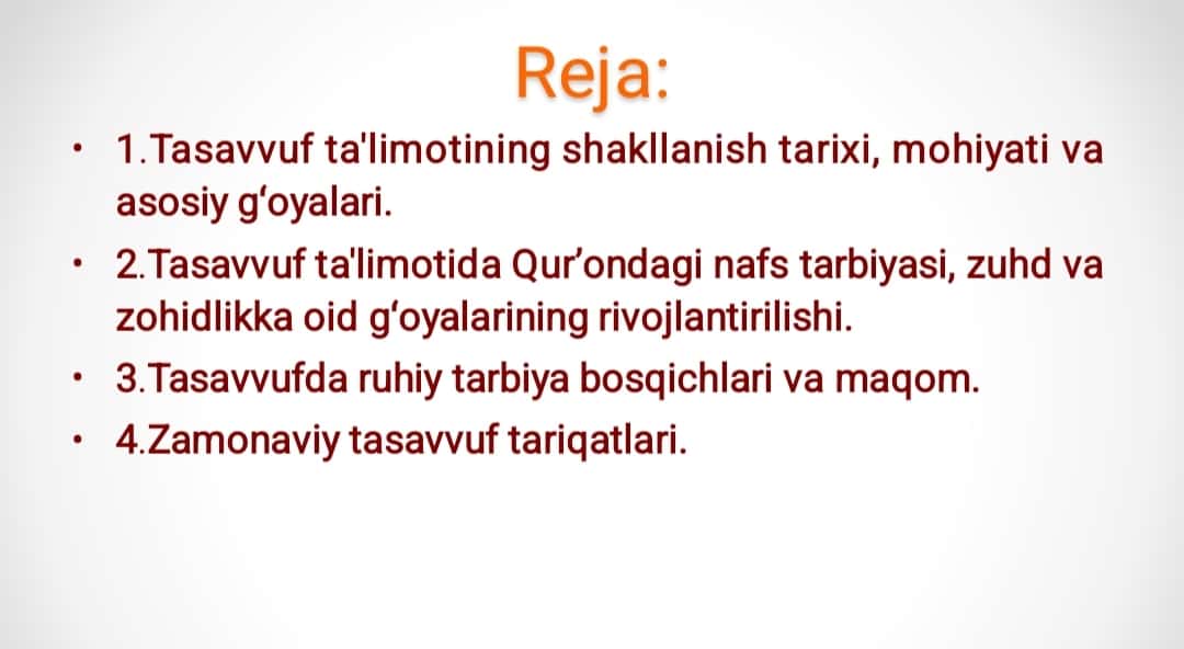 Tasavvuf taʼlimotining sharq madaniyatiga tasiri
