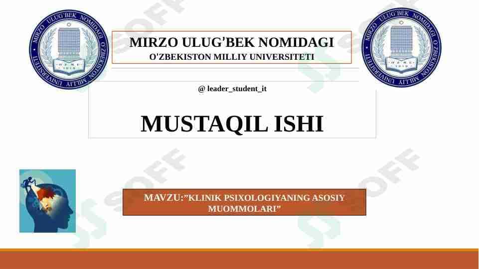 KLINIK PSIXOLOGIYANING ASOSIY MUOMMOLARI