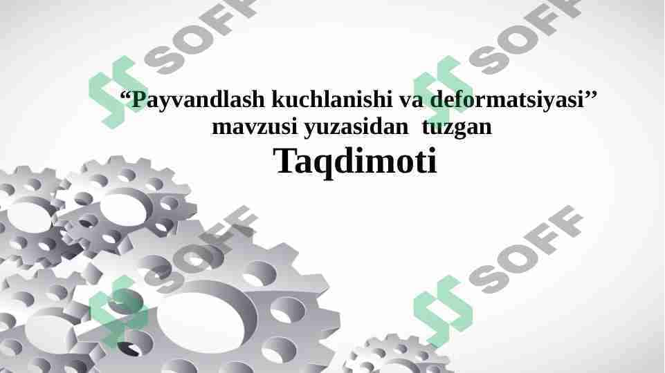 Payvandlash texnologiyasi