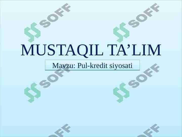 Pul kredit