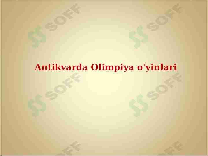 Olimpiya o'yinlari