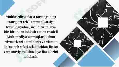 Multimediya aloqa tarmog‘ining transport telekommunikatsiya texnologiyalari