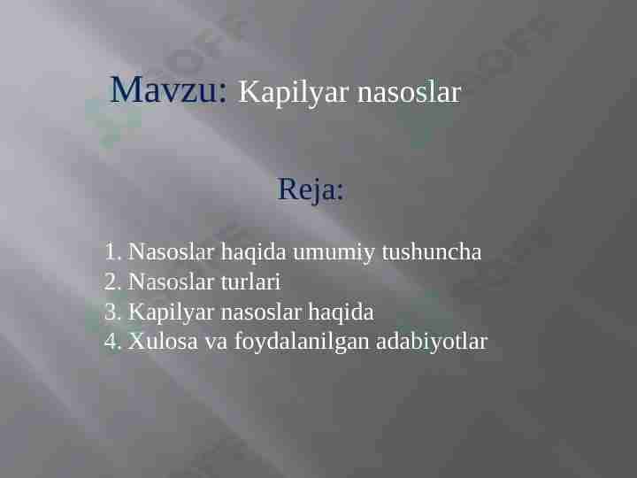 Kapilyar nasoslar